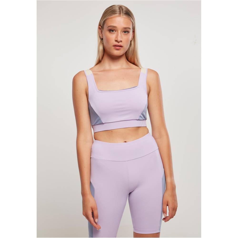 Urban Classics - Color Block lilac/violablue/softseagrass Sports Bra - Multicolours